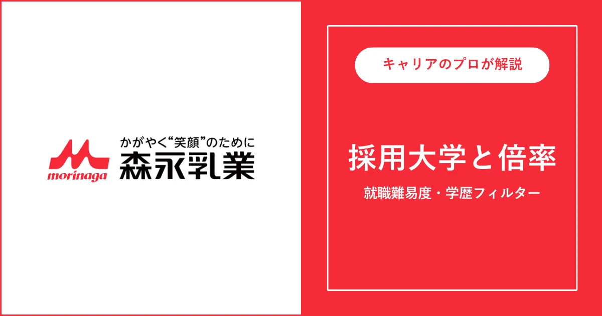 森永乳業の採用大学・学歴フィルター・就職難易度・採用人数を解説